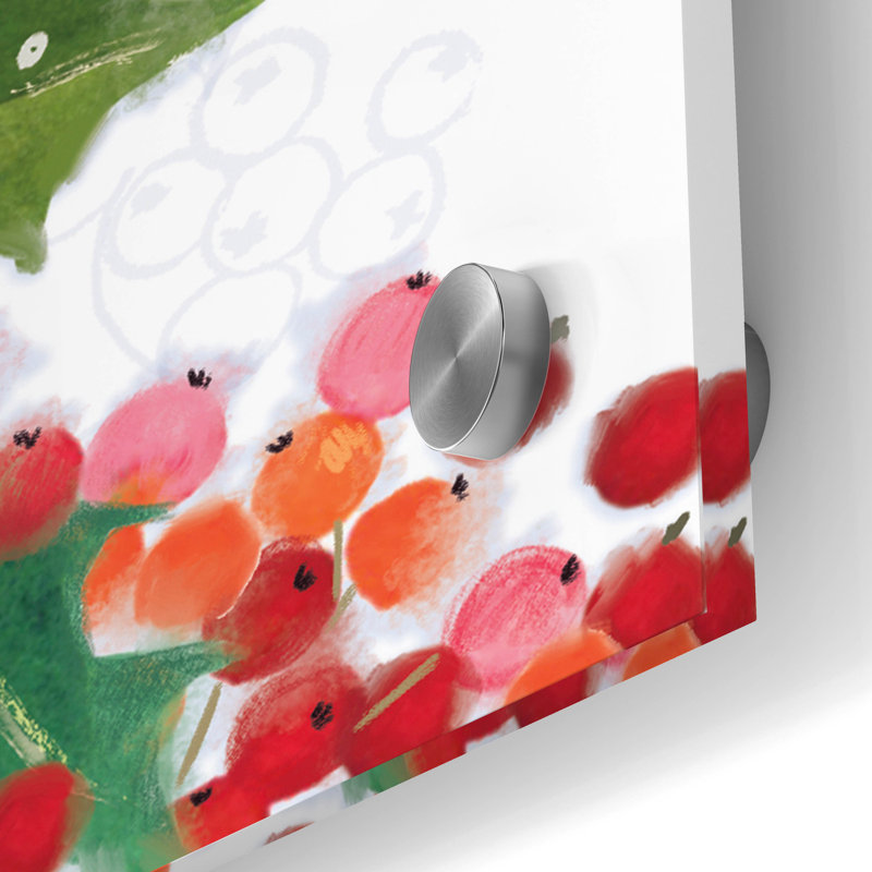  «Holly Berries» par Elle Media Group, art mural en verre acrylique, 24 po x 24 po, H 24 po x l 24 po