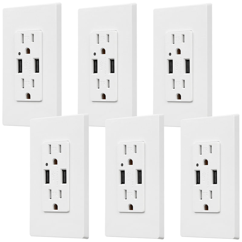Prise USB 15A pour prise murale inviolable
