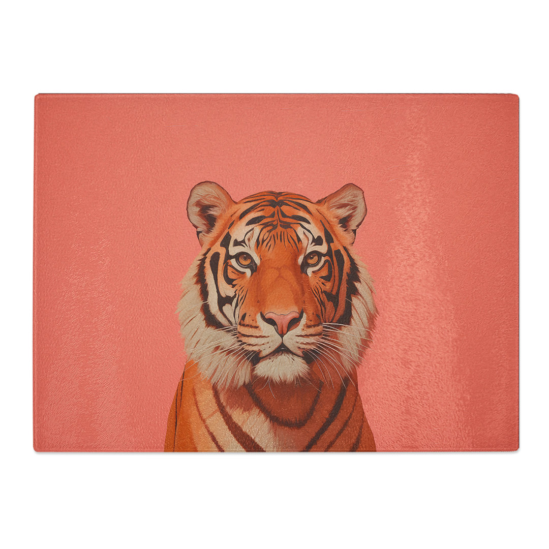 Tiger Minimalism  Glass Chopping Board