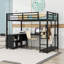 Lit mezzanine avec garde-robe, bureau, cubes de rangement et tablettes-124010002-124010009