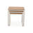 PERA Nesting Table Set of 3 Sturdy Side Tables, Modern Stacking Coffee End Table for Living Room, Bedroom, Office, Steel Frame, Rustic Brown and Off White