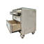 Table de chevet en velours beige Lucienne