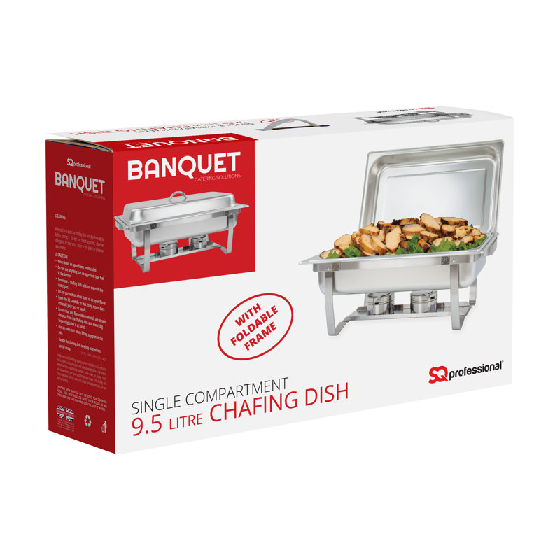 SQ Professional Banquet 9.5L Stainless Steel Chafing Dish