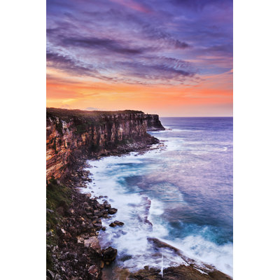 Sky And Head Cliff - Wrapped Canvas Print