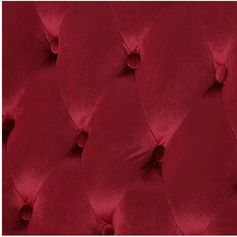 Causeuse Luxury Velvet, Wine Red
