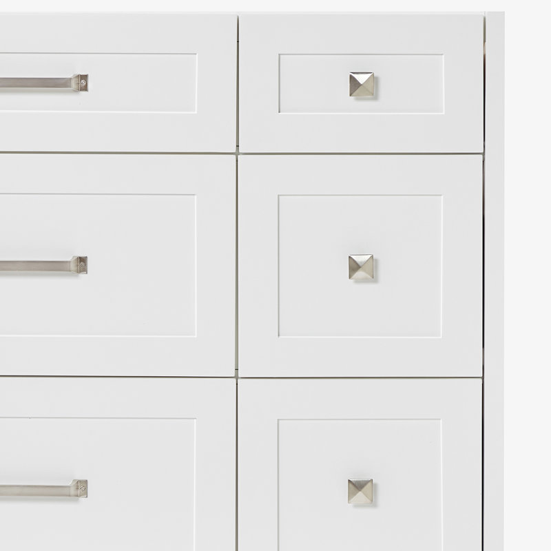 ARIEL Monroe 48 Single Sink Bathroom Vanity with Carrara Quartz Top, White, 48" - 49", Carrara White Quartz