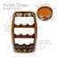 Lopezville Floor Wine Bottle & Glass Rack Brown