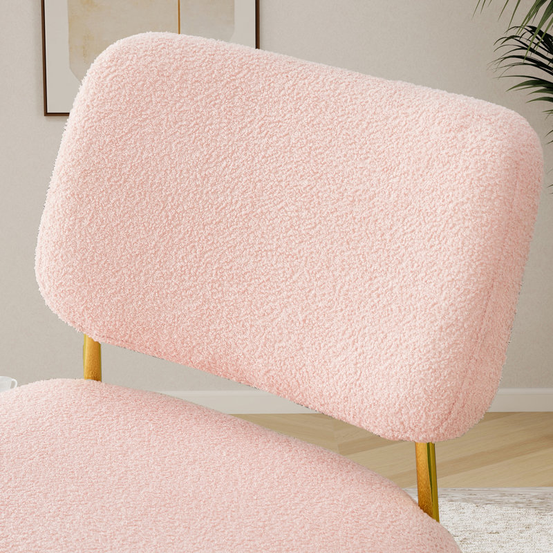Petite chaise berçante rembourrée, Rose