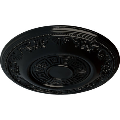 Endurathane Nestor Ceiling Medallion, 25 7/8"OD x 2 1/4"P (Fits Canopies up to 5"), Hand-Painted Black Pearl Finish