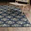 Tapis intérieur / extérieur bleu marine / ivoire Aganlane-254624361