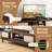 Bay Isle Home™ Wooden Tv Stand For Tvs Up To 65" With Storage Adjustable Shelf & Sliding Doors Walnut