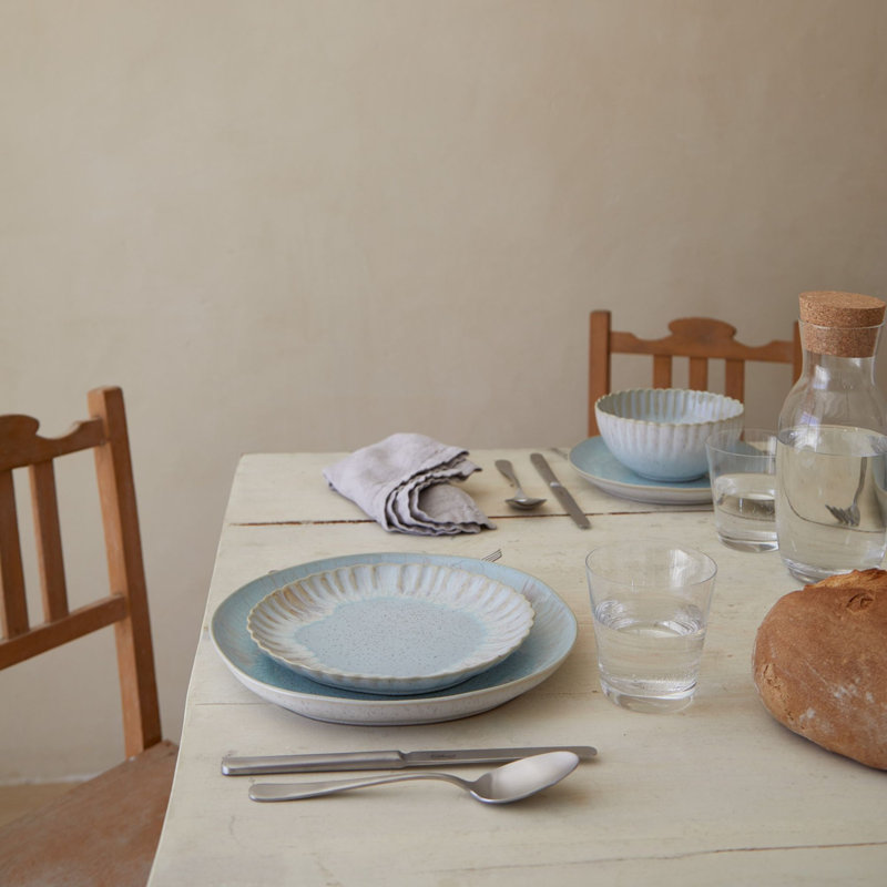 Mallorca Stoneware Salad/Dessert Plate, Sea Blue