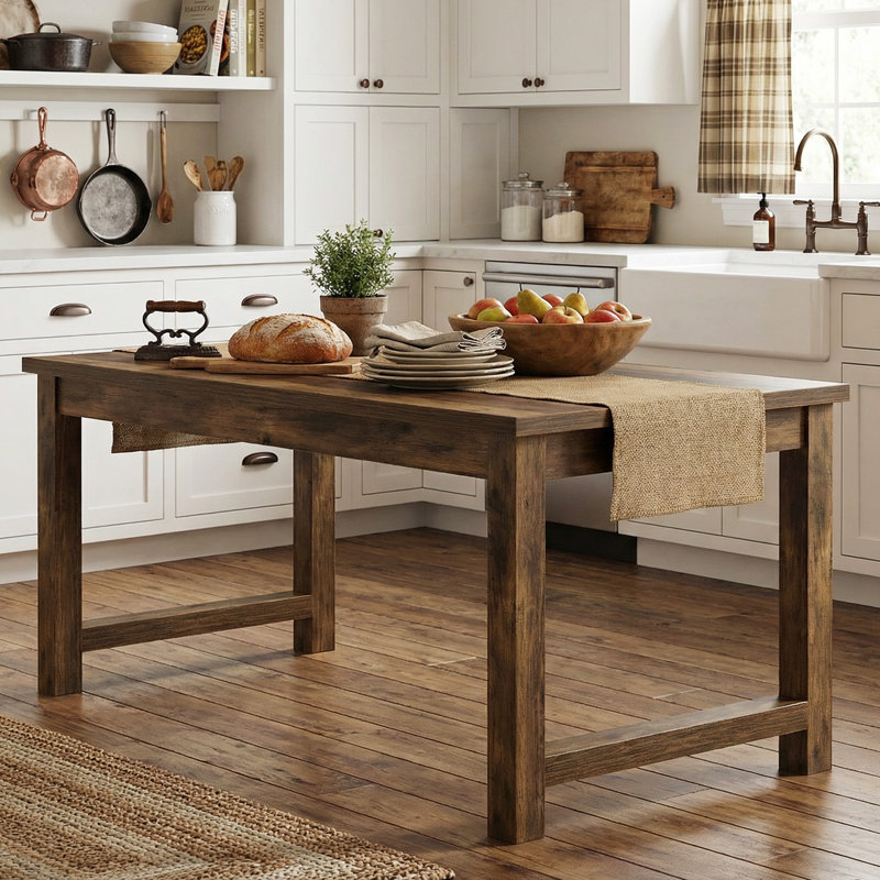 63" Wood Dining Table