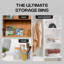 Bacs de rangement en plastique transparent Clearespace - organisateurs de garde-manger et contenants de rangement, organisateur d'armoire - organisation à domicile indispensable pour la cuisine, la salle de lavage, le bureau, le placard, le garage et le 