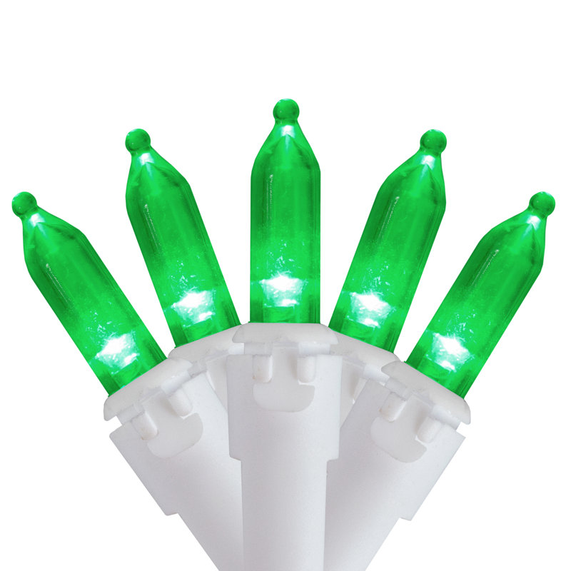 Guirlande de 100 lumières DEL, Vert/blanc, 50