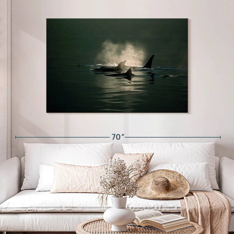 Brampt Orca Whale Pod, 32" H x 48" W