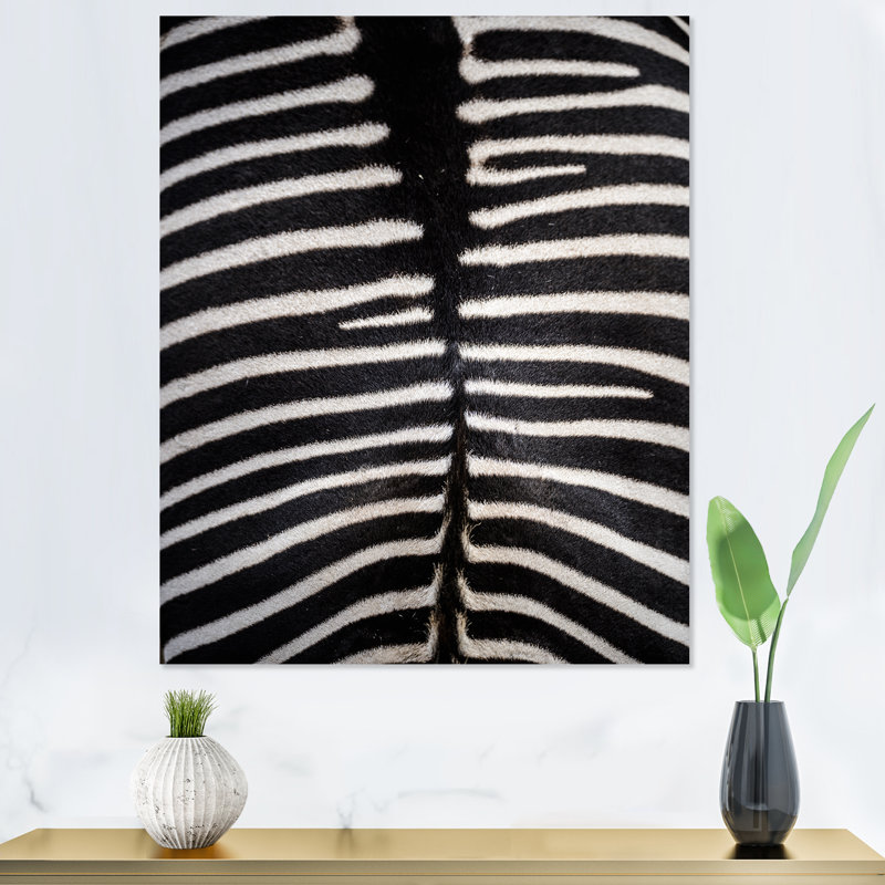 Peau de zèbre - reproduction de cadre photo sur toile, H 40 po x l 30 po x P 1,5 po, Toile tendue