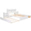 Lit plateforme avec rangement gigogne et 2 tiroirs-799943526