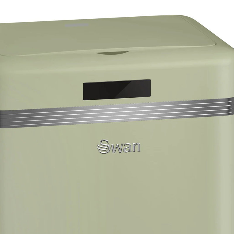 Retro Metal Motion Sensor Kitchen Trash Can - 45L, Green