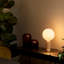 Knuckle Table Lamp In Oak + Sphere IV