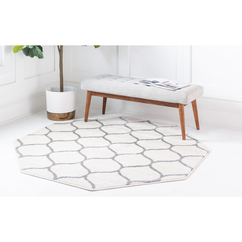 Tapis ivoire Lllan, Octogone 5 pi 3 po