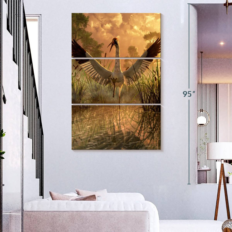 Brampt Sandhill Crane, 74" H x 48" W