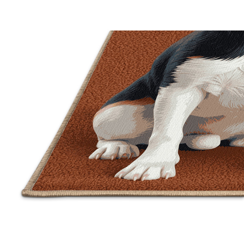  Tapis lavable Rat Terrier Dogs, Rond 6 pi