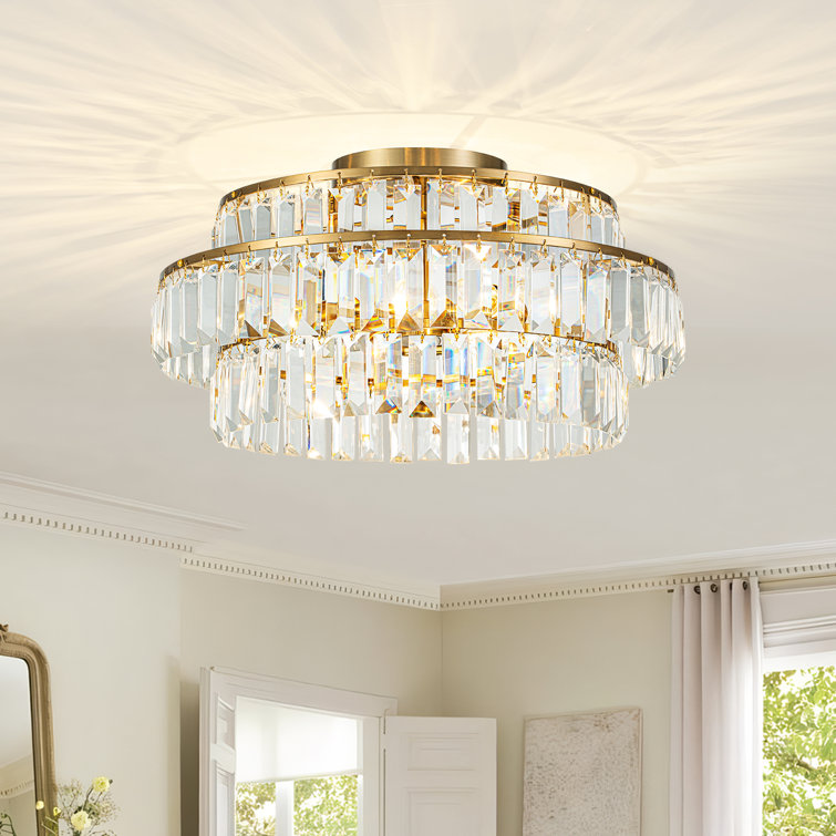 Aschim Crystal Semi Flush Mount