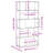 vidaXL Bookcase Concrete Gray Engineered Wood Medium Bookcase