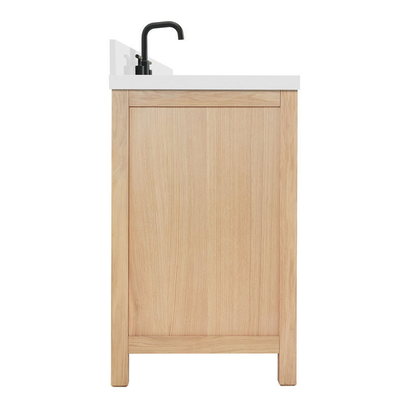 Cambridge 61'' W Single Vanity, Oak, Rectangular