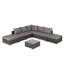 Ensemble de canapé modulaire d'extérieur 8 pièces avec coussins lavables et table basse en verre, meubles en osier durable pour le jardin et la cour-1301074604