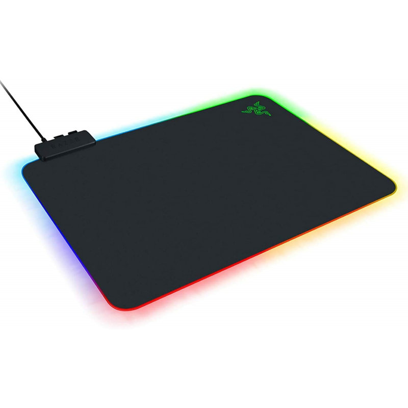 RGB Gaming Mouse Pad: Built-In Cable Management, Balanced Control & Speed, Non-Slip Rubber Base