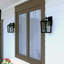 Applique murale d'extérieur 15 po H 1 lumière volcanique noire à capteur de crépuscule à l'aube, aluminium résistant à la rouille, abat-jour en verre transparent, compatible avec les DEL pour porte de patio ou de garage