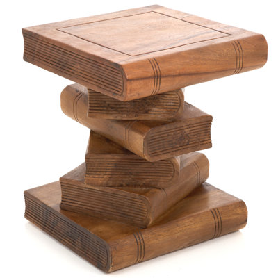 Bookstack Solid Wood End Table