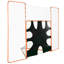 Butoir de crosse pliable 3-en-1 avec filet de sécurité et cible, filet de crosse 6 pi x 6 pi, orange