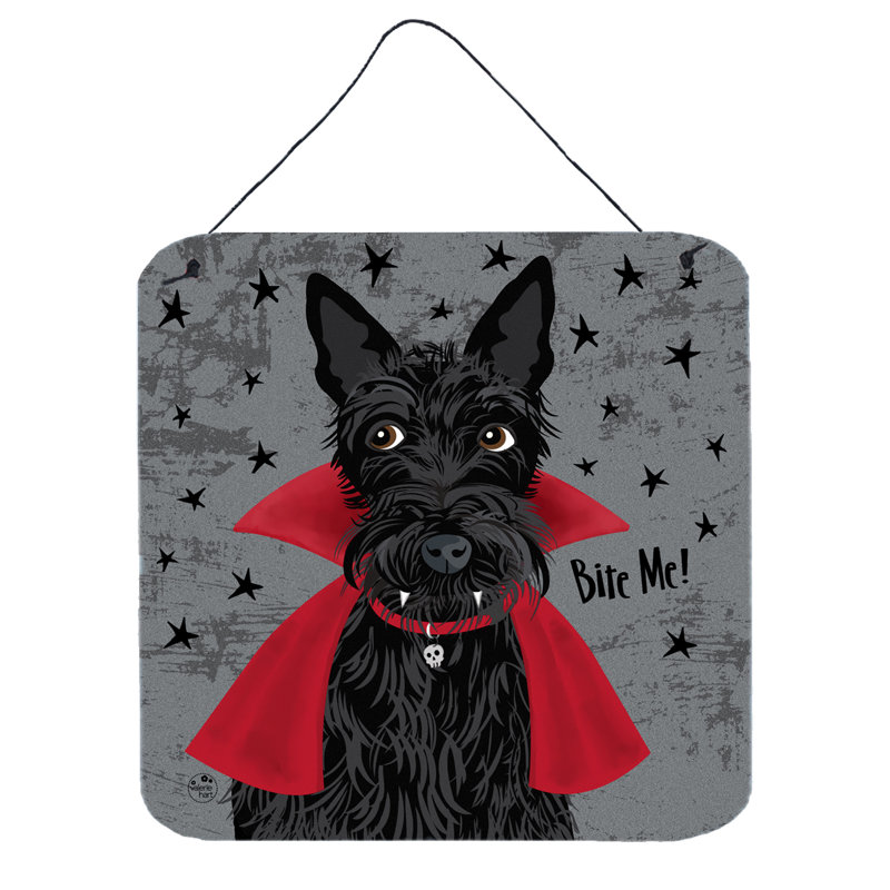 Décoration murale halloween-vampire scottie