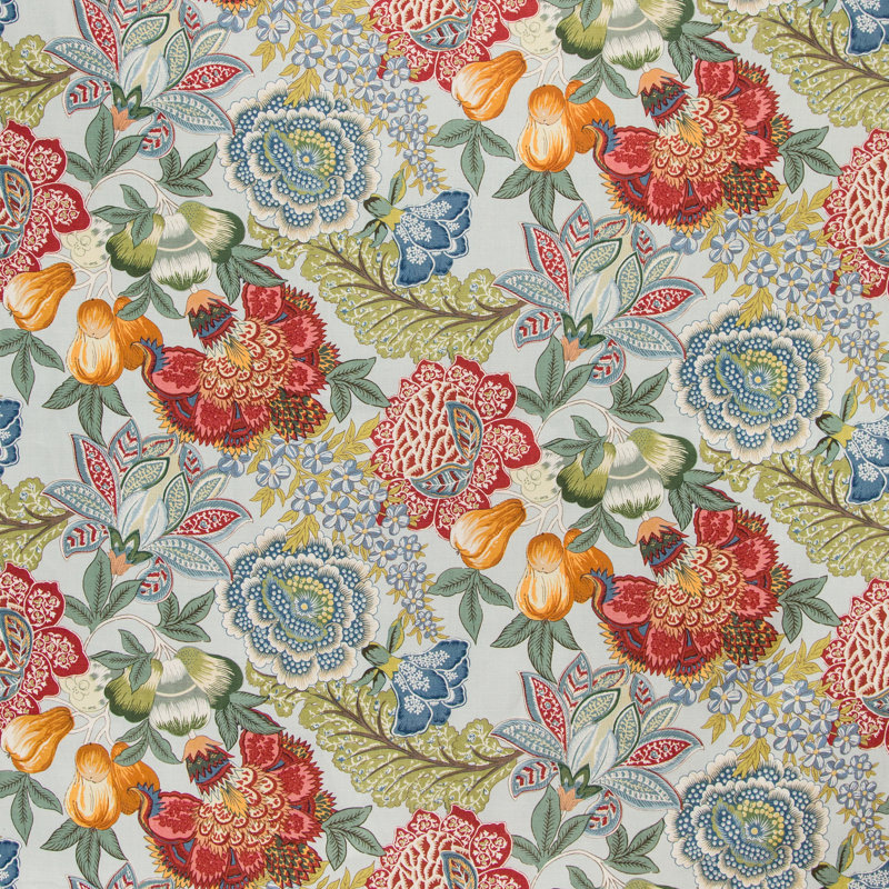 Grand Bazaar Karabali 100% Linen Fabric, Aqua