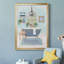 «Blue Bath I», peinture sur toile encadrée-2142061343-2142061338