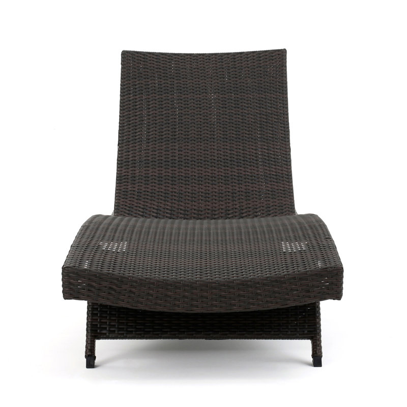 Chaise longue Salem Pe Wicker, 1, Brun