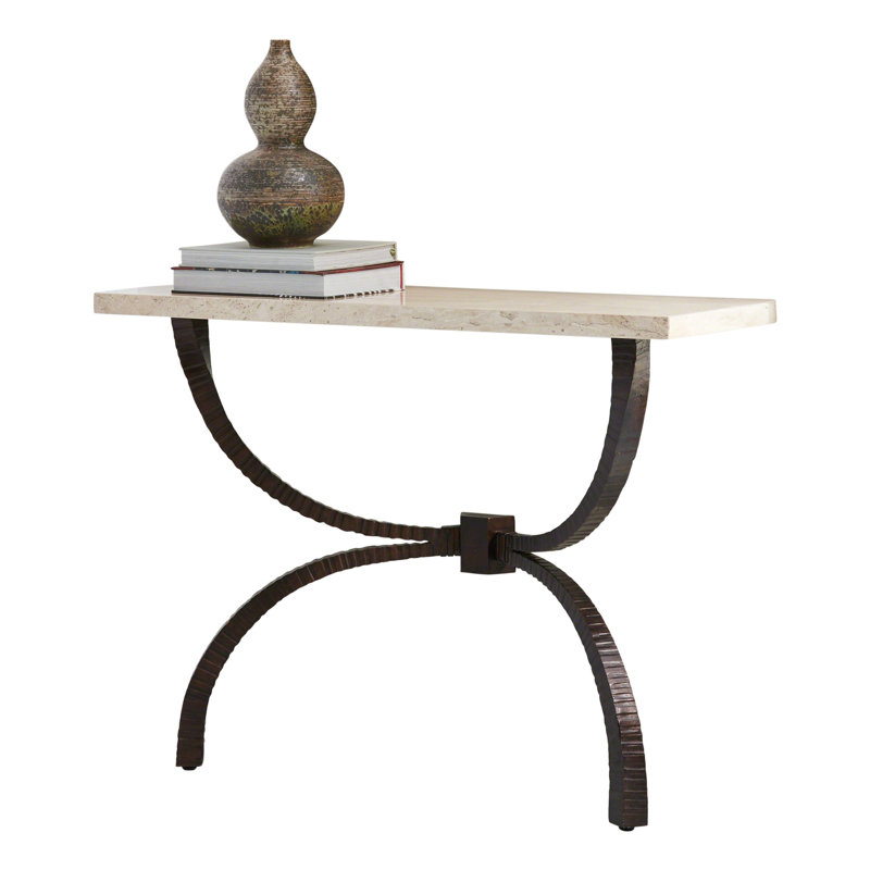 Teton Console-Bronze w/Travertine Top