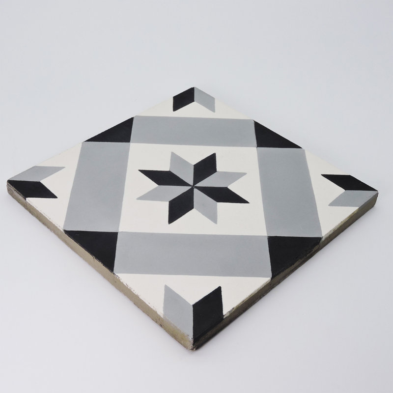 Kotoubia 8" x 8" Cement Patterned Wall & Floor Tile