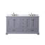 60 po X P 22 po D Meuble-lavabo double avec comptoir en marbre de Carrare et robinet-1098222018