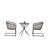 3-Piece Outdoor Wicker Bistro Set