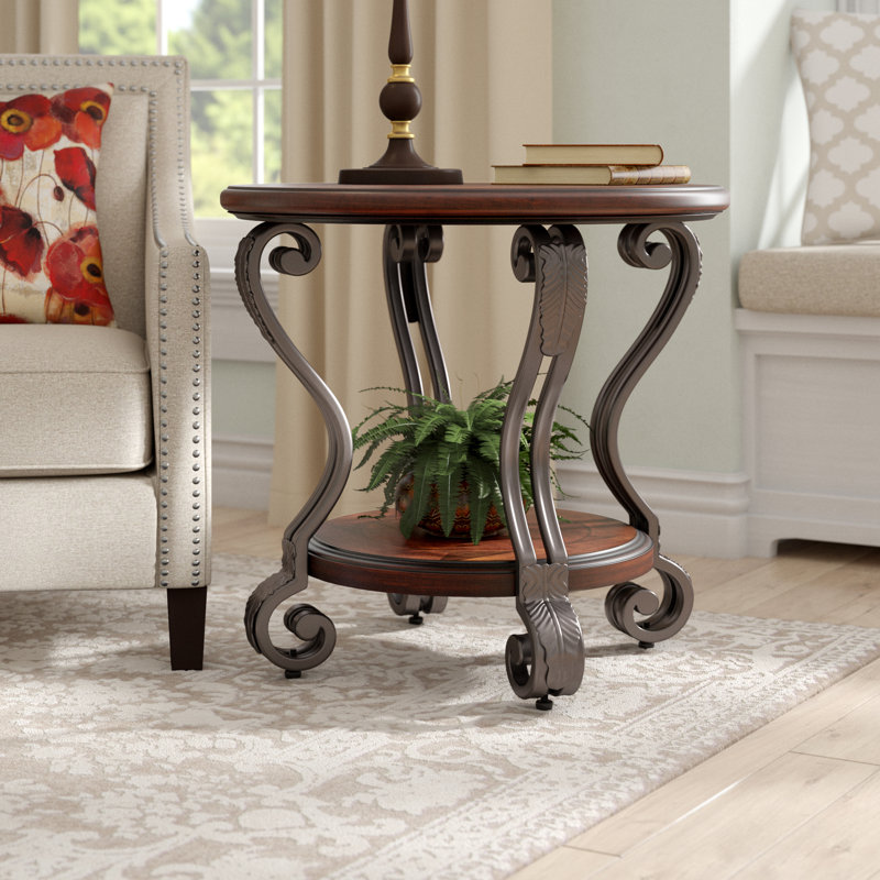 Glass Top End Table