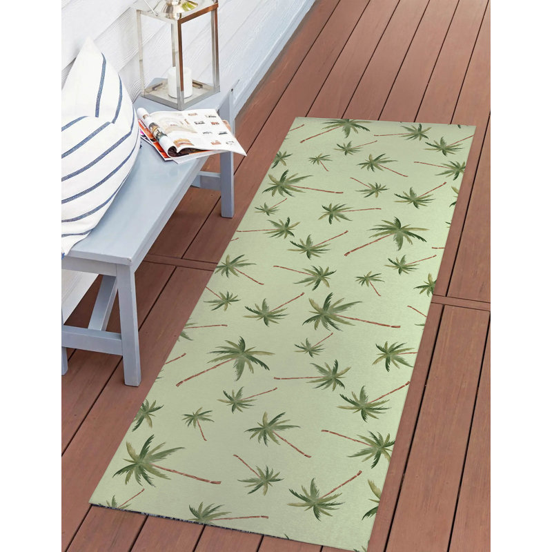 Summer Palms Outdoor Rug, Runner 2'6" x 8'