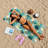 Large Beach Towel Green Texture Art - 60”L x 80”W, Sand Proof, Lightweight, Super Absorbent - Fit for Beach Swimming