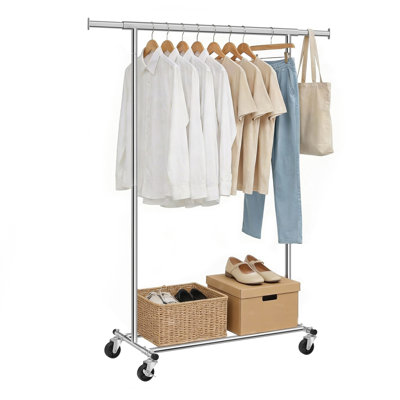 Maxine Metal Adjustable Rolling Clothing Rack