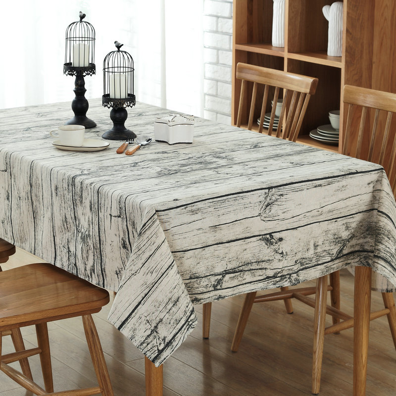 Maroneia Vintage Wood Tablecloth Union Rustic