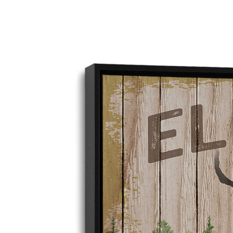 «Elk Creek Family Lodge» par Nicole DeCamp, reproduction d'art, Toile avec cadre, Noir, L 32 po x H 24 po