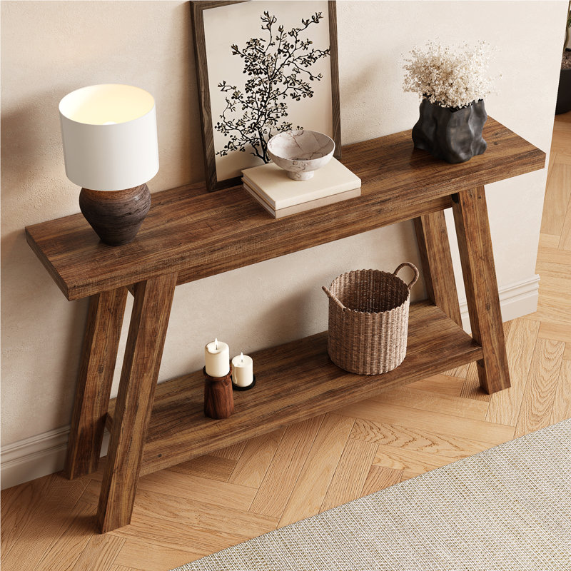54" Farmhouse   Console Table  ,Narrow  Entryway Table  Sofa Table for living room, Brown